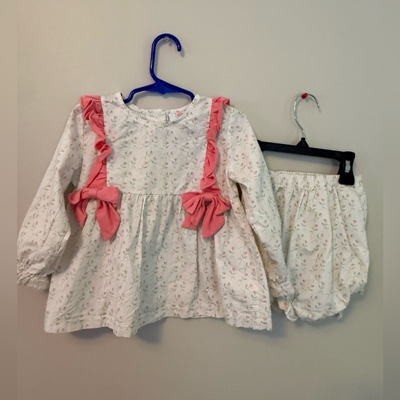 Stitchy Fish Floral Long Sleeve Top with bloomers - Picture 1 of 6